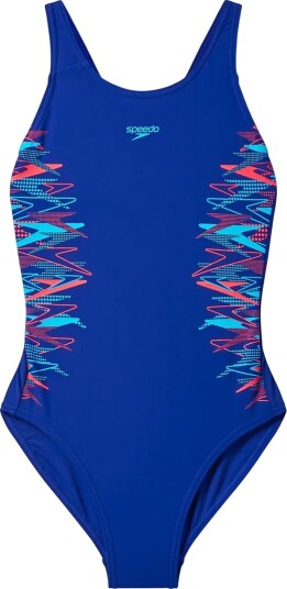 Speedo Badedrakt   Placement Muscleback   Nattevakt/Hyper Teal   Speedo   11 12 år (146 152)   Badetøy   Blå