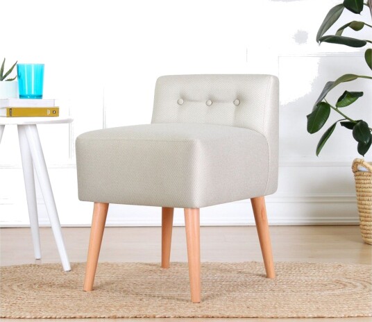 Anaro Sittepuff 43 cm Rektangulær Beige