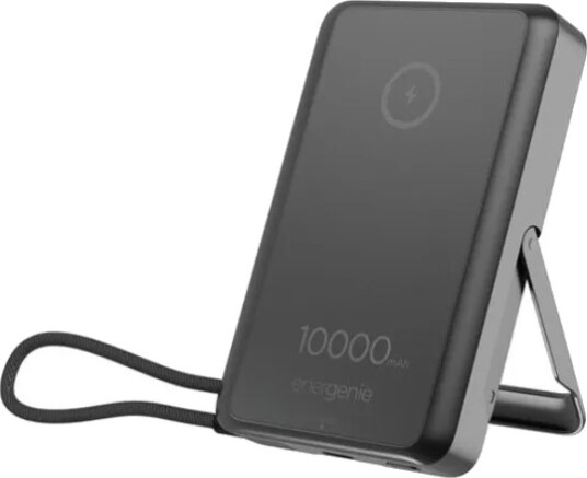 Gembird 15 W Magnetisk Trådløs Powerbank Med Integrert Stativ, 10000 mAh Svart
