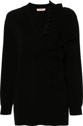 Twinset Dame Strikkevarer Svart S,