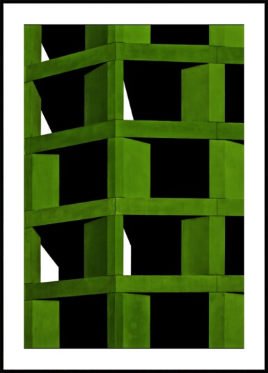 Vibrant Green Geometry Plakat / 100x150