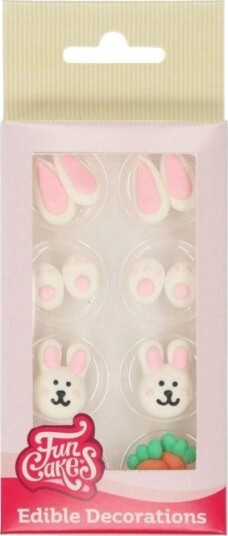 Funcakes Spiselig Kakepynt Påske Sett/8 | Slikkepott.No Funcakes Spiselig Kakepynt Påske Sett/8 | Slikkepott.No