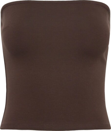 Gina Tricot Super Stretch Tube Top Brown M Gina Tricot Super Stretch Tube Top Brown M