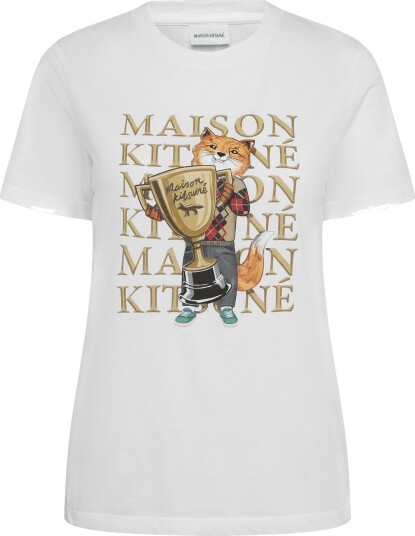 Maison Kitsune Fox Champion Regular Tee Shirt White S