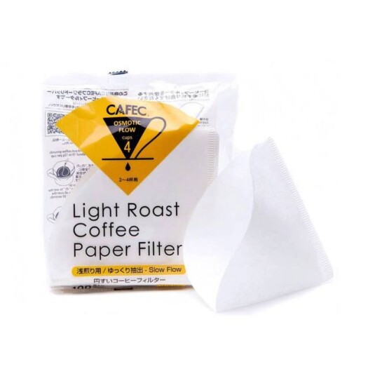 Cafec Light Roast Paper Filter - Cup 4 (2-4 cups)