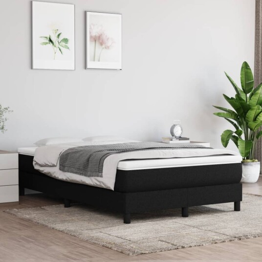 vidaXL Pocket Spring Sengemadrass Medium Svart 120x200x20 cm Stoff