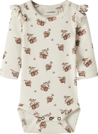 Lil" Atelier Body I/e NbfGayo Turtledove/Apple Lil Atelier 68 Langermet Body Beige Brun Hvit 62