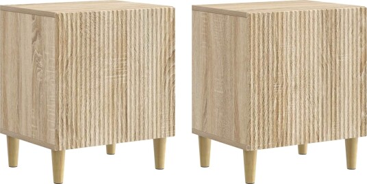  Nattbordskap 2 pcs Sonoma eik 43 x 34,5 x 50 cm Konstruert tre