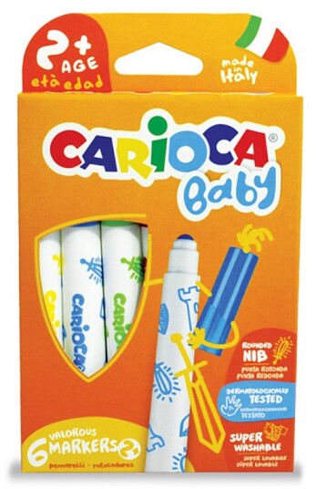 Carioca Marker 2+ filtpenn Ekstra fet Flerfarget 6 stykker Carioca Marker 2+ filtpenn Ekstra fet Flerfarget 6 stykker