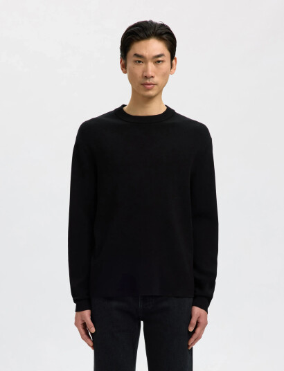 Selected Slhteller Fn Relaxed Crew Neck Noos - Black - L Selected Slhteller Fn Relaxed Crew Neck Noos - Black - L
