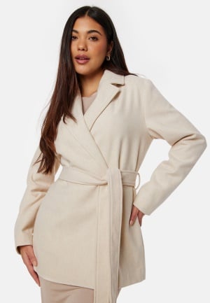 BUBBLEROOM Vendy Wool Blend Coat Light beige 38 BUBBLEROOM Vendy Wool Blend Coat Light beige 38