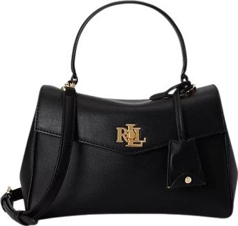 Lauren Ralph Lauren Nappa Leather Small Farrah Soft Satchel BLACK One Size