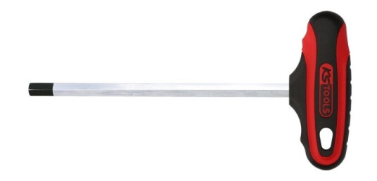 Ks Tools 158.8040, Hex-Nøkkel Med T-Grep, Metrisk, 1 Stykker, Kromvanadiumstål, 10 Mm, 23,5 Cm
