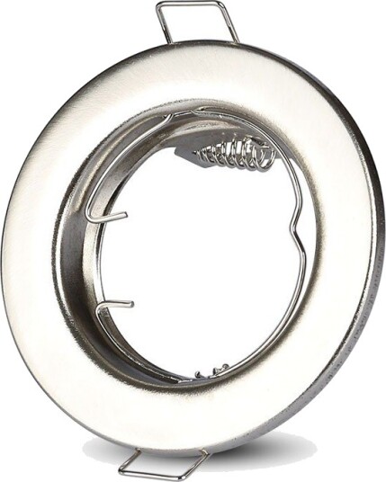 2 stk. GU10 downlight sett Rund satin nikkel hull: Ø6,5 cm mål: Ø8 cm