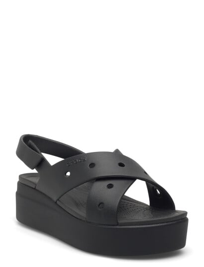 Crocs Brooklyn 4U Cross Strap Sandal   Black   41/42