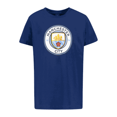 Man City Nº 1 Cotton Tee t-skjorte junior Mørk blå 8Y