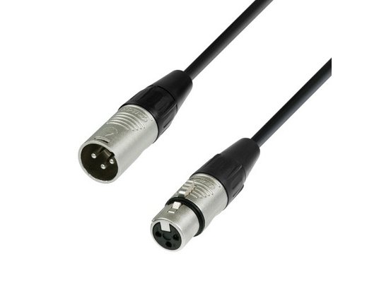 Adam Hall Dmf 0300 3 M Xlr/Xlr Hankjønn/Hunkjønn Sølv Sort 4,5 Mm