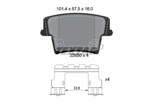 Bremseklosser TEXTAR 2265001 Bremseklosser TEXTAR 2265001