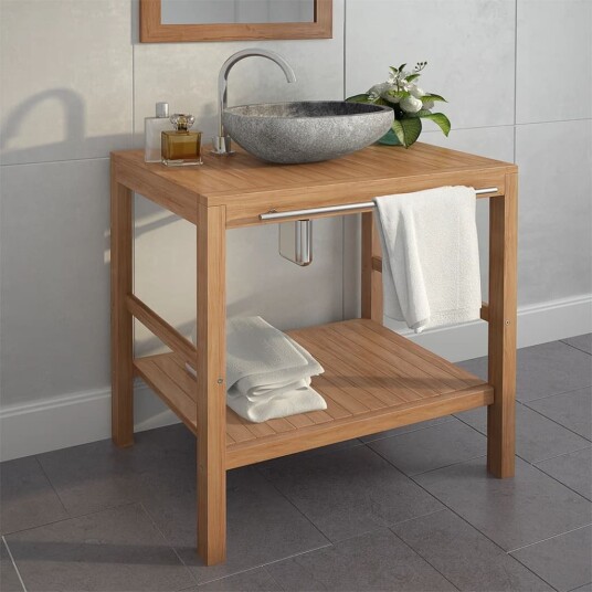 Servantskap for bad heltre teak 74x45x75 cm Servantskap for bad heltre teak 74x45x75 cm