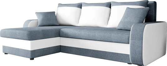 Alvared 3 seters Hjørnesovesofa Universal   Blå/Hvit