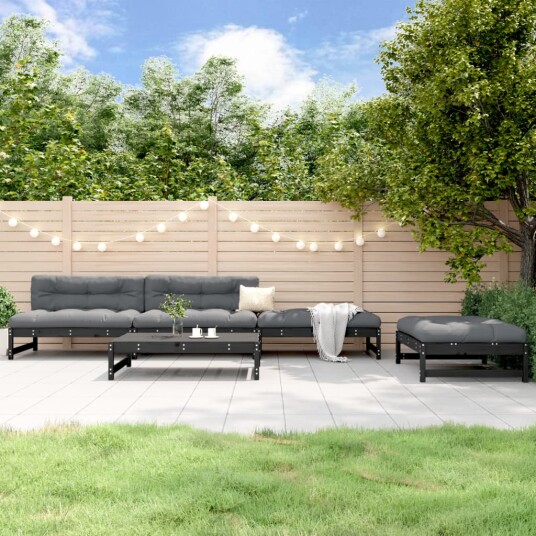 Hagesofagruppe svart 5 deler heltre furu 3186603