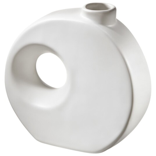 Vase Mariam; 17.4x6x17 cm (LxBxH); Hvit Vase Mariam; 17.4x6x17 cm (LxBxH); Hvit