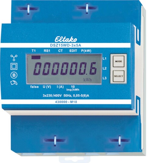 Eltako DSZ15WD Energimåler 3-fas 5A (MID)