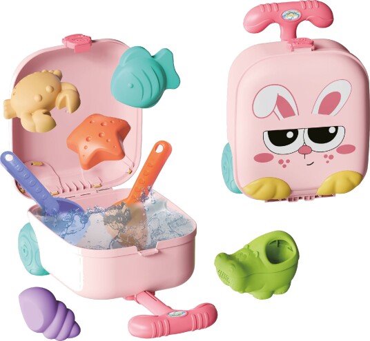 Toyrock Summer Beach Set Luggage Bunny 8 Pcs Pink Toyrock Summer Beach Set Luggage Bunny 8 Pcs Pink