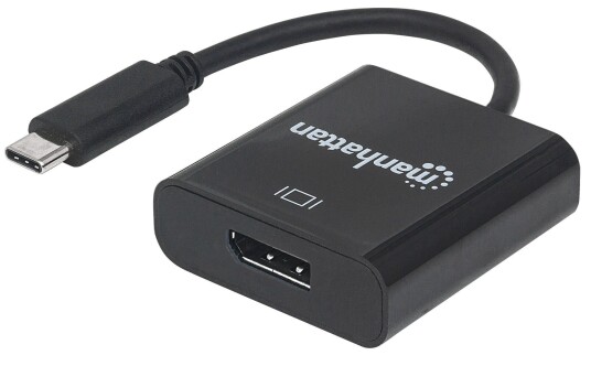 MANHATTAN USB-C 3.1 to DisplayPort DP M/F adapter converter 1080p 4K black