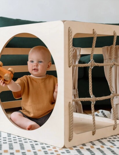 Ette Tete Climbing Play Cube Cubitri Brown 58X 58X 58CM