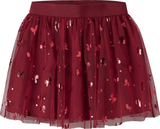 Name It Skjørt - Tyll - NmfRosally - Rød Dahlia - Name It - 1½ år (86) - Skjørt Bordeaux