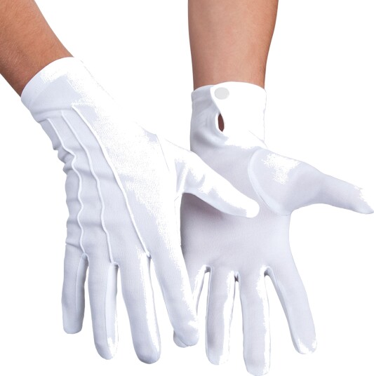 Boland Party Partners Hansker med Knapp Hvite One size 03081