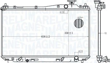 MAGNETI MARELLI 350213182700 Radiator, motorkjøling