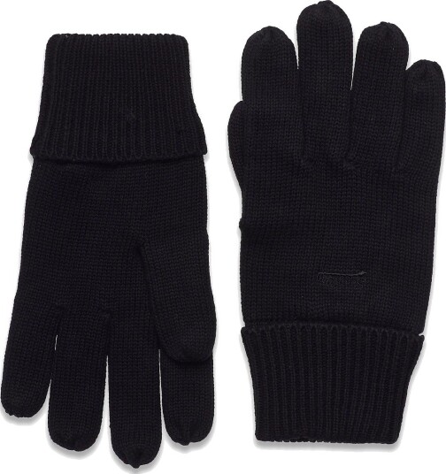 Superdry Knitted Logo Gloves - BLACK - One Size