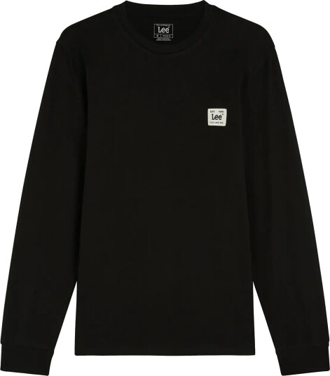 Lee Jeans Ls Woven Label Tee Black S