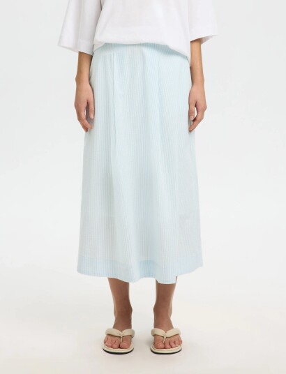 Selected Slfhannah Hw Midi Skirt B Blue 34