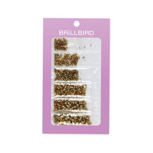 Brillbird Norge Rhinestone Mix 6 Størrelser Forskjellige farger