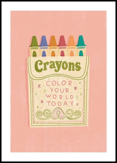 Posterbox Color Your World Crayons Plakat Plakat / 40x50cm