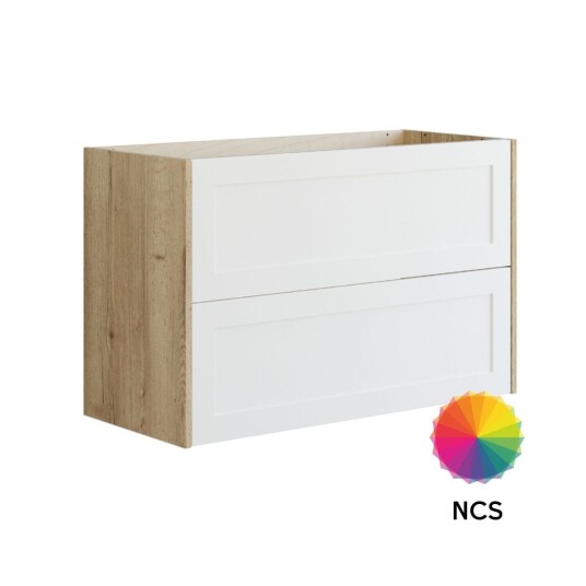 Dansani Inzo Classic Ramme Servantskap 2 Skuff B60 120xh64xd44cm Natur Eik/ncs Farge / 100cm