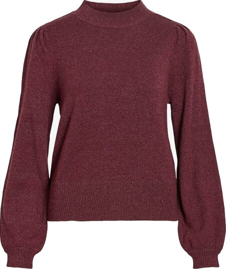 Vila Genser viRil Turtle neckBallon L/S Top Rød
