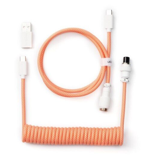 Keychron Coiled Aviator Cable Pink Orange Keychron Coiled Aviator Cable Pink Orange