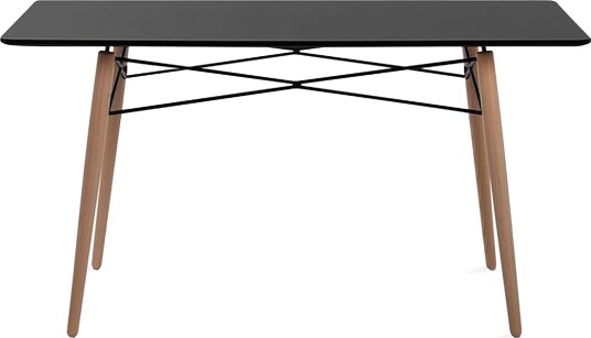 Spisebord 140 x 80 cm svart BIONDI - Svart