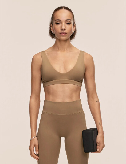 Casall Soft Touch Padded Sports Bra   Beige   M