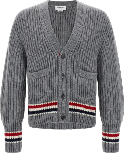 Thom Browne Herre Strikkevarer Grå XL,