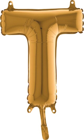 Ballongkungen Bokstavballong Mini Gull Bokstav T 14392G