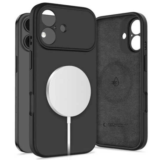 Tech-Protect MagSafe Silikon Deksel til iPhone 17 - Svart