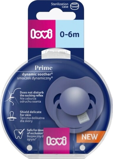 Lovi Prime Silicone Dynamic Soother 0-6m Blue Blå One Size