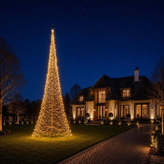Fairybell 10 meter flaggstang belysning 2048 LED-Lys - Premium - Varm hvit / Flerfarget Fairybell 10 meter flaggstang belysning 2048 LED-Lys - Premium - Varm hvit / Flerfarget