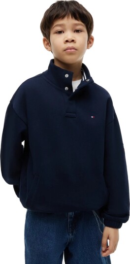 Tommy Hilfiger Button High Neck Sweatshirt Navy 176 Tommy Hilfiger Button High Neck Sweatshirt Navy 176