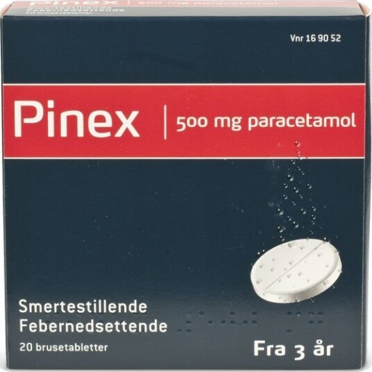 Pinex brusetabletter 500mg 20 STK
